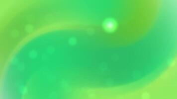 grön lutning bakgrund i 4k med partiklar effekt. avkopplande abstrakt rörelse och lysande textur video