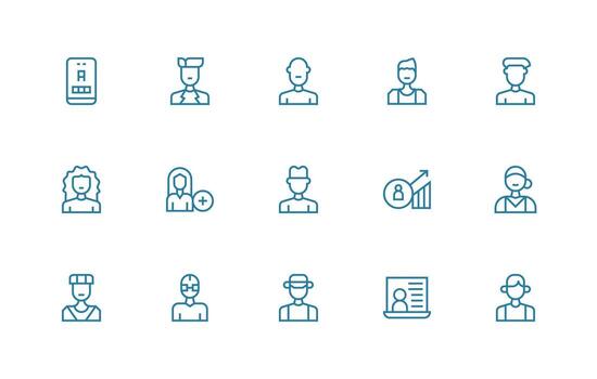 15 Regular Line Style Icons from Signup Collection Interface Icons for Daily Use vector