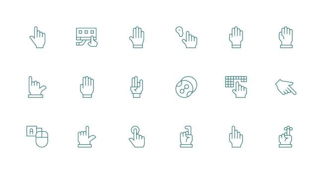 Minimal Line Icons from Click Set with 18 Vectors Digital Product Icons for Fast Delivery