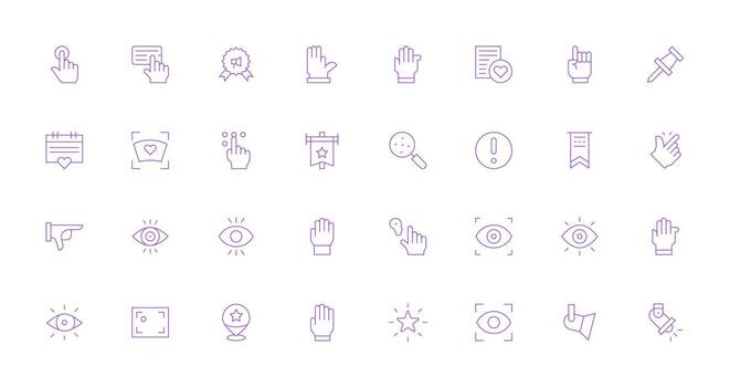 Highlight Icon Collection with 32 Thin Line Designs Essential Icon Set for Teams vector