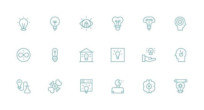 18 Minimal Line Icons for Concept Graphics Neutral Style Icons for Any Project vector