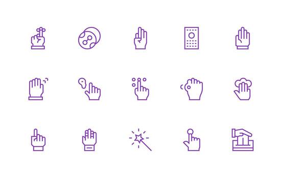 15 íconos para activar en regular línea formato contorno icono paquete vector