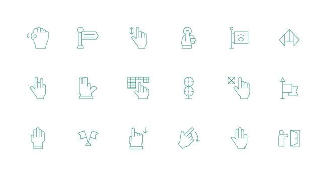 Pointer featuring 18 Icons in Minimal Line Design Theme-Based Icon Pack vector