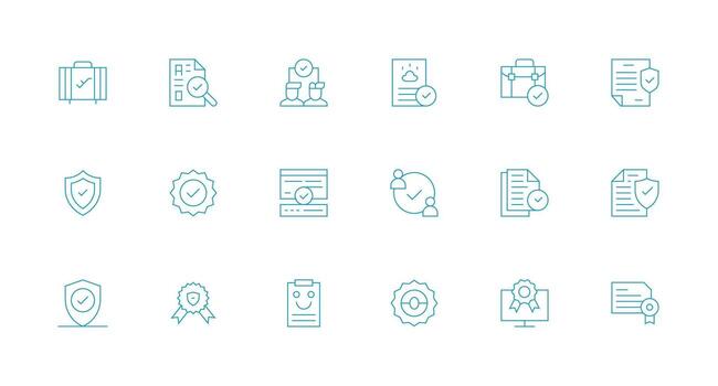 18 Minimal Line Icons for Compliant Graphics Customizable Icon Series for Mobile Screens vector