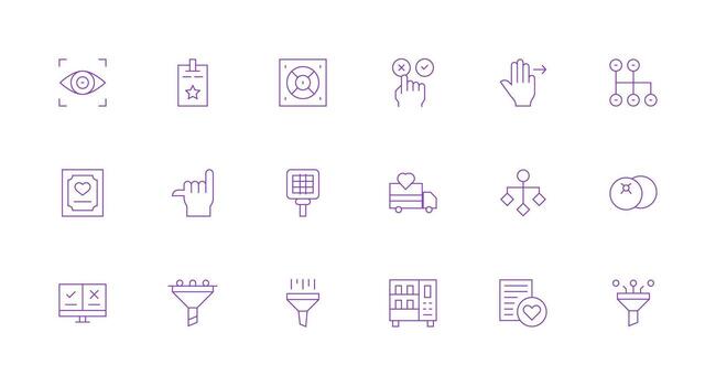 mínimo línea estilo selección íconos con 18 vectores claro y conciso icono conjunto colección