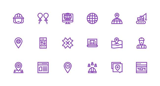 18 Icons for Site in Strong Stroke Line Format Multi-Style Icons for Creative Projects vector