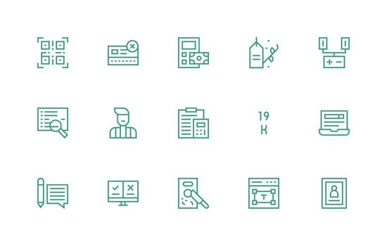 regular línea íconos desde datos entrada conjunto con 15 vectores neutral estilo íconos para ninguna proyecto