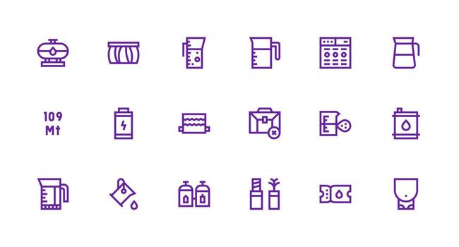 18 íconos para capacidad en fuerte carrera línea formato tablero icono serie vector