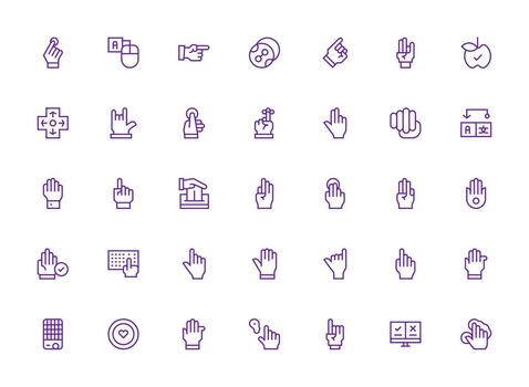 Select Set with 35 Regular Clean Line Icons Customizable Icon Series for Mobile Screens vector