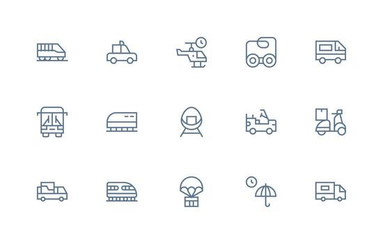 Regular Line Icons from Express Set with 15 Vectors Universal Icon Pack