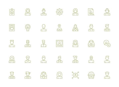 Light Line Icons from Individual Set with 35 Vectors Well-Structured Icons for Creative Use