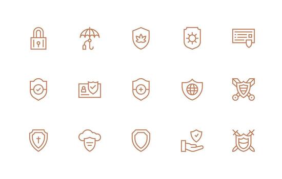 Regular Line Icons from Safeguard Set with 15 Vectors Detailed Icon Collection for Design Systems