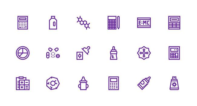 fórmula diseño íconos presentando 18 en fuerte carrera línea estilo de múltiples fines icono conjunto vector