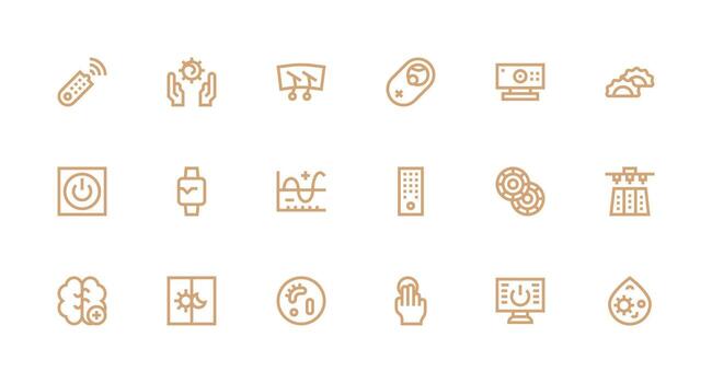 18 fuerte carrera línea íconos para función gráficos profesional icono conjunto vector