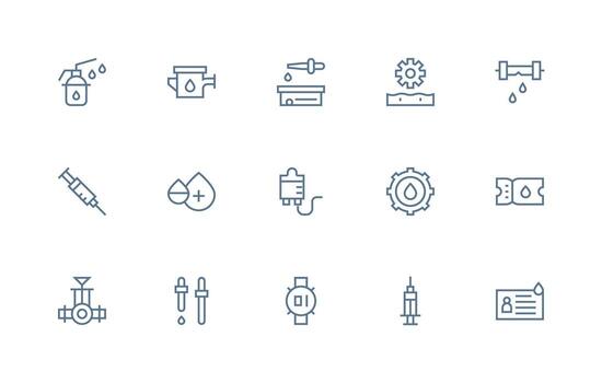 Fluid Visual Pack containing 15 Regular Line Icons Interface Icons for Daily Use vector