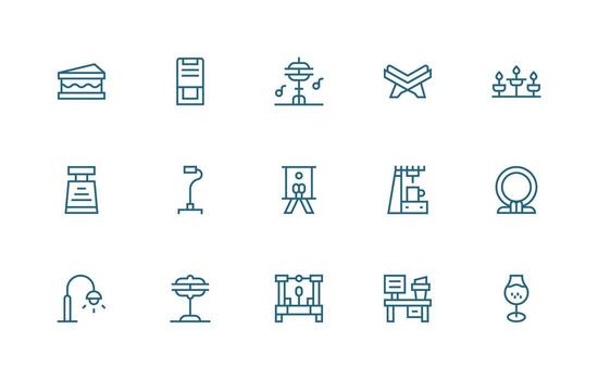 15 Regular Line Style Icons from Stand Collection Well-Structured Icons for Creative Use vector