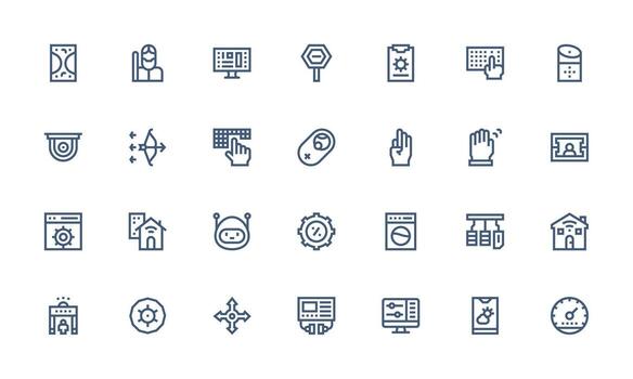 negrita línea estilo controlar íconos con 28 vectores usuario interfaz íconos para digital productos