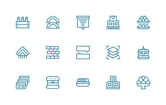 15 Regular Line Style Icons from Stacked Collection Optimized Icon Pack for Digital Products vector