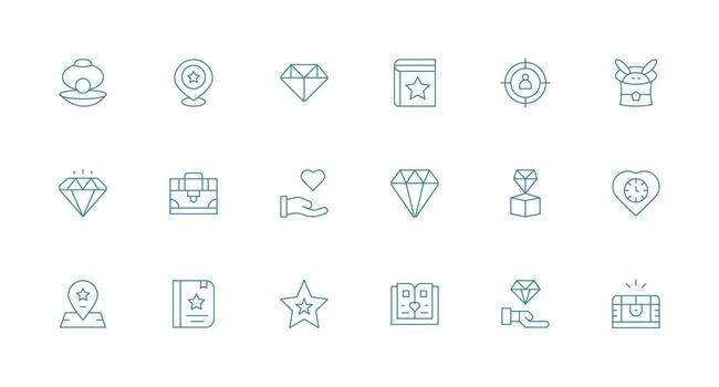 18 Minimal Line Icons for Valuable Graphics Complete Icon Set for Mobile Apps vector