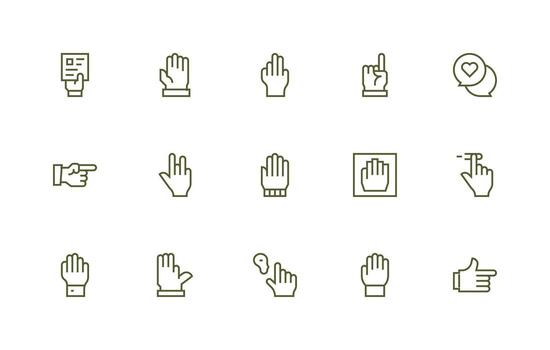 15 Select Icons in Regular Line Aesthetic Flexible Icon System for Web Interfaces vector