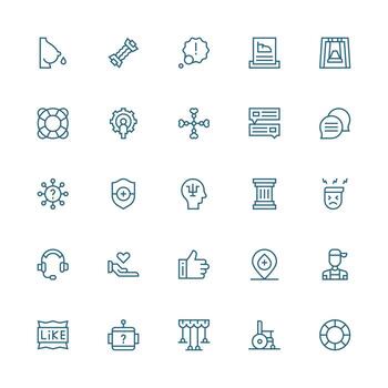 medio carrera contorno íconos desde apoyo conjunto con 25 vectores lleno icono biblioteca para ui diseñadores