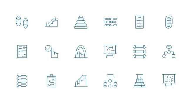 Minimal Line Icons from Steps Set with 18 Vectors Organized Icon Pack for Quick Access