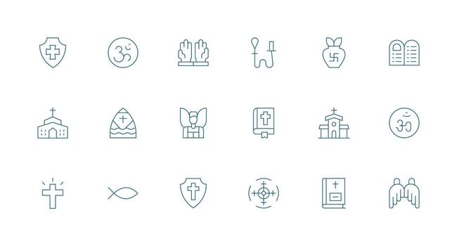 18 Minimal Line Vectors for Divine Theme Minimal Icon Set for Interface Projects
