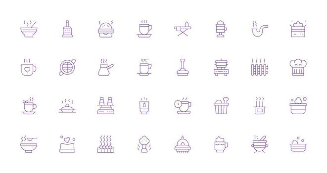 Thin Line Icons from Steam Set with 32 Vectors Customizable Icon Series for Mobile Screens