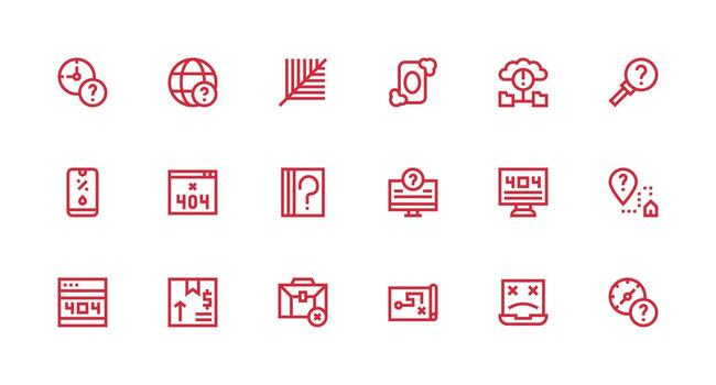 fuerte carrera línea íconos desde desaparecido conjunto con 18 vectores organizado icono paquete para rápido acceso