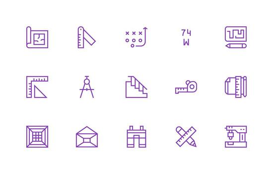 Plano icono conjunto con 15 regular línea gráficos icono paquete vector