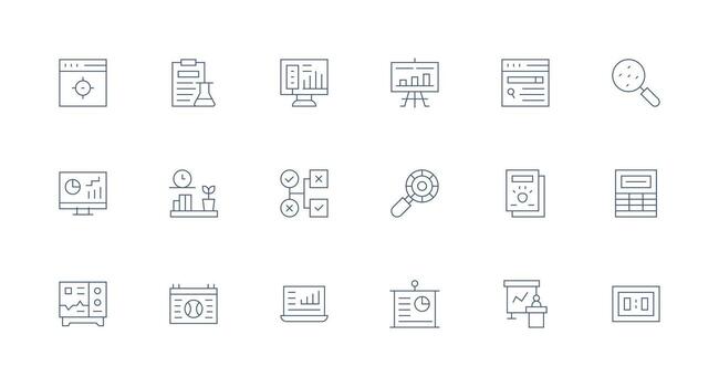 Results featuring 18 Icons in Minimal Line Design Fully Editable Icon Set for Web vector