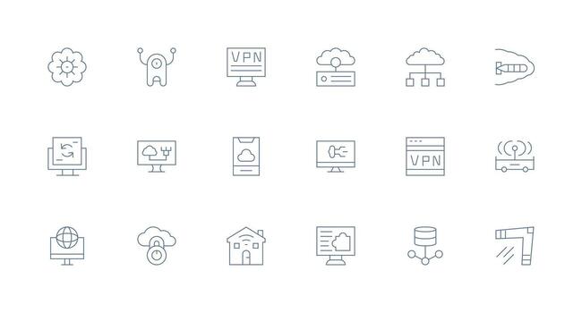 18 Minimal Line Vectors for Remote Access Theme Scalable Icons for All Themes