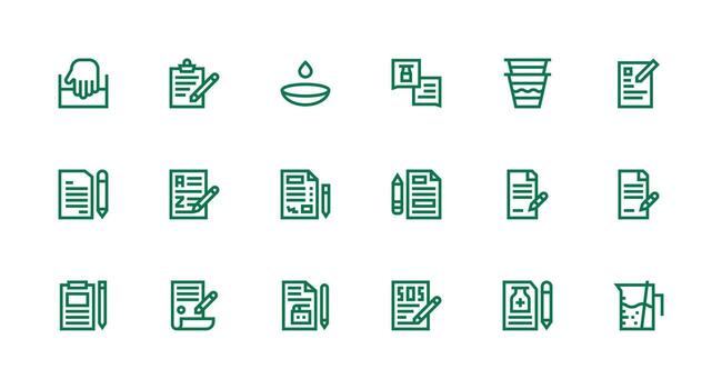 18 fuerte carrera línea estilo íconos desde llenar colección rápido acceso íconos para ui desarrollo vector