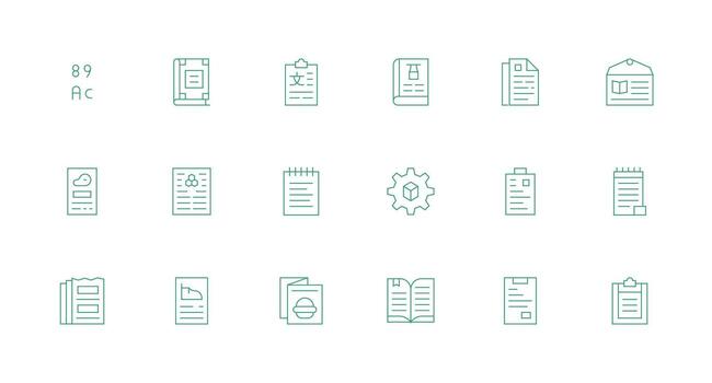 18 Minimal Line Vectors for Specifications Theme Neat Icon Set