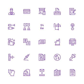 Input Icon Collection with 25 Medium Stroke Outline Designs Simplified Icon Pack for Visual Tools vector