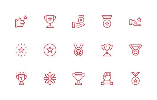 Outstanding Icon Set with 15 Regular Line Graphics User Interface Icons for Digital Products vector