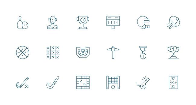 mínimo línea íconos desde juego conjunto con 18 vectores universal icono paquete