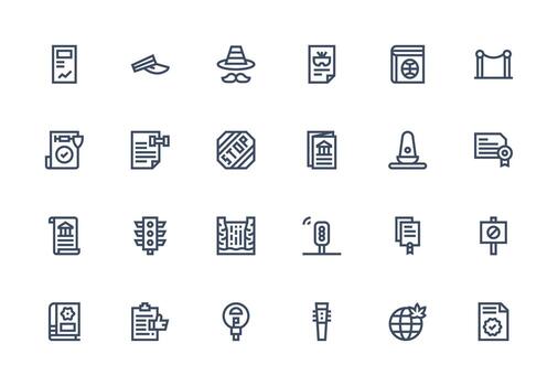24 Thick Line Line Style Icons from Regulation Collection Icons Built for Visual Consistency Pack vector