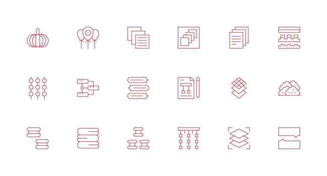 Grouping Set with 18 Minimal Line Icons Digital Product Icons for Fast Delivery vector