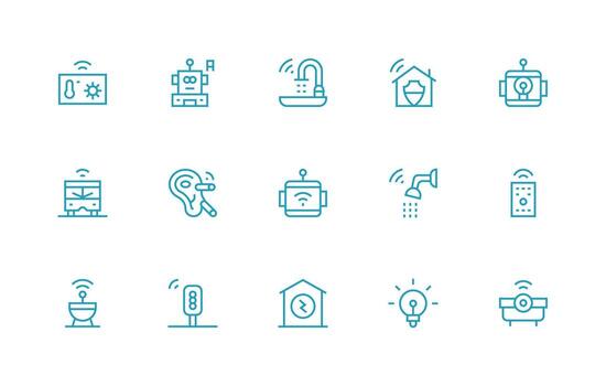15 Regular Line Style Icons from Smart Collection Interface Icon Collection for Daily Projects vector