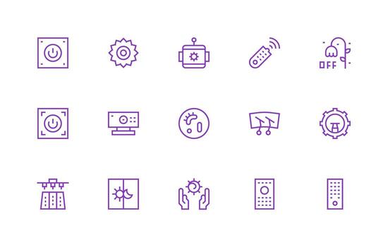 15 regular línea íconos para función gráficos multi-estilo íconos para creativo proyectos vector