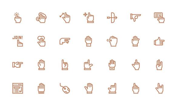 28 negrita línea vectores para cursor tema completar icono haz para web diseño