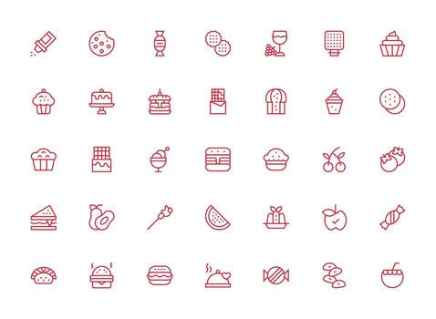 regular limpiar línea íconos desde delicioso conjunto con 35 vectores escalable íconos para multiplataforma interfaces