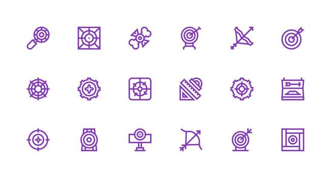 exactitud icono conjunto con 18 fuerte carrera línea gráficos interfaz íconos para diario utilizar vector