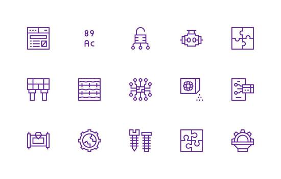 componente visual paquete conteniendo 15 regular línea íconos pulcramente diseñado íconos para web plataformas vector