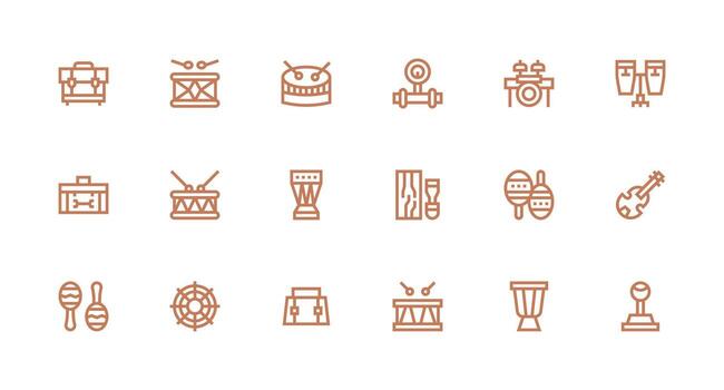 Strong Stroke Line Icons from Instrumentation Set with 18 Vectors Multi-Purpose Icon Set