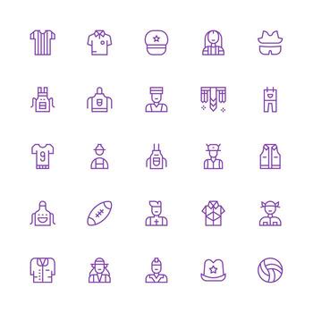 Uniform Icon Collection with 25 Medium Stroke Outline Designs Flexible Icon System for Web Interfaces vector