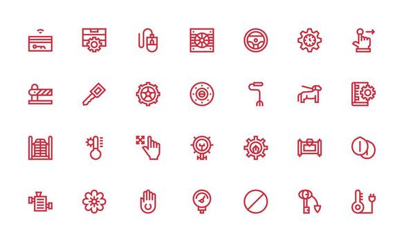 negrita línea íconos desde controlar conjunto con 28 vectores pulcramente diseñado íconos para web plataformas