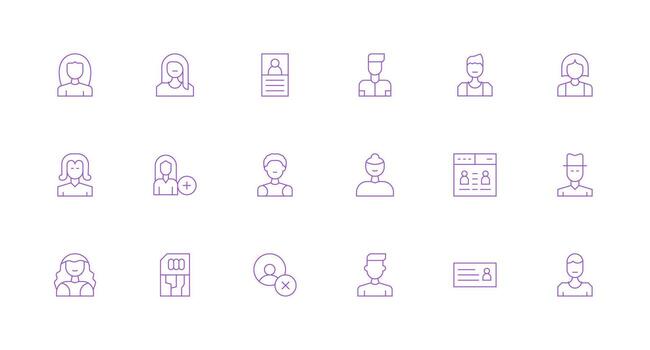 18 Icons for Subscriber in Minimal Line Format Digital Product Icons for Fast Delivery vector