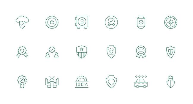 18 Minimal Line Icons for Reliability Graphics UI and UX Focused Icon Collection vector